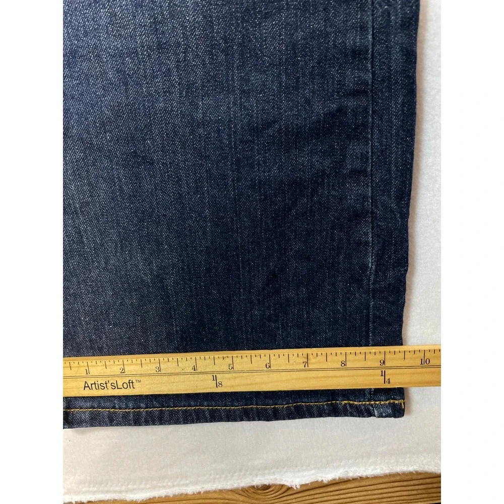 St Johns Bay Stretch Jeans Women 16 Dark‎ Bootcut Wash Denim Relaxed Fit Casual